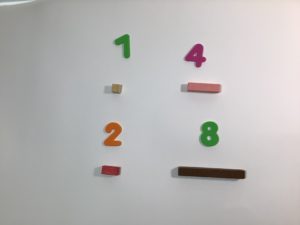 representar números con regletas Cuisenaire 